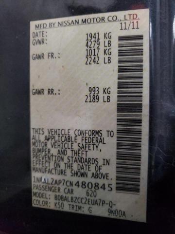 Photo 10 from auction – 2012 NISSAN ALTIMA BAS with VIN 1N4AL2AP7CN480845