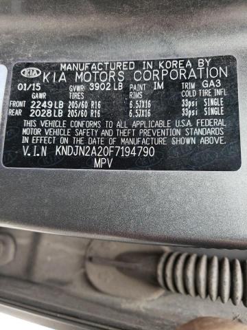 Photo 10 from auction – 2015 KIA SOUL with VIN KNDJN2A20F7194790