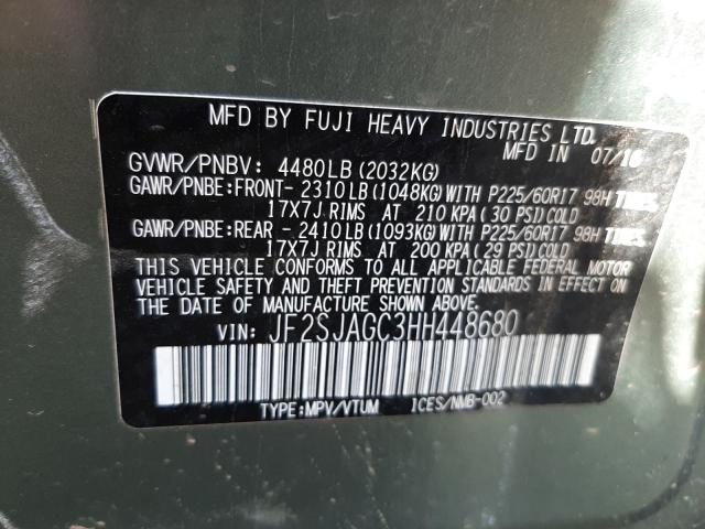 Photo 10 from auction – 2017 SUBARU FORESTER 2 with VIN JF2SJAGC3HH448680
