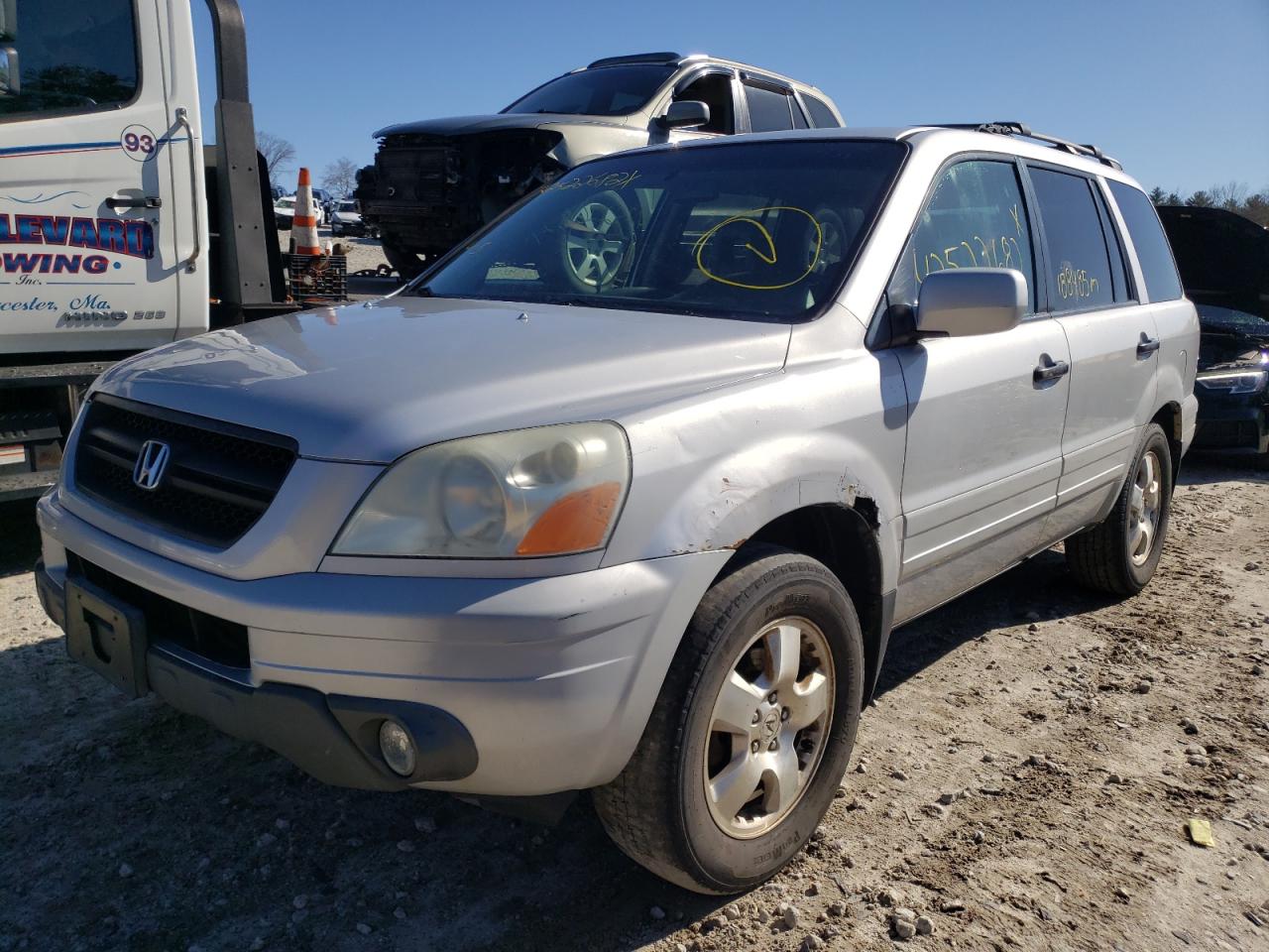Photo 2 from auction – 2003 HONDA PILOT EXL with VIN 2HKYF18593H512175