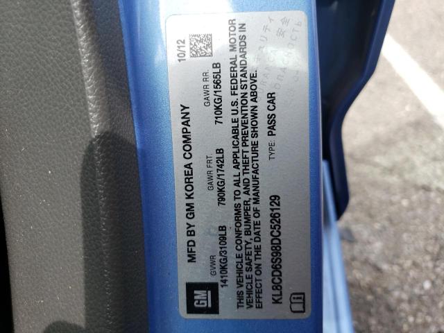 Photo 10 from auction – 2013 CHEVROLET SPARK 1LT with VIN KL8CD6S98DC526129