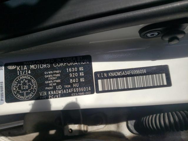 Photo 10 from auction – 2015 KIA RIO LX with VIN KNADM5A34F6996014