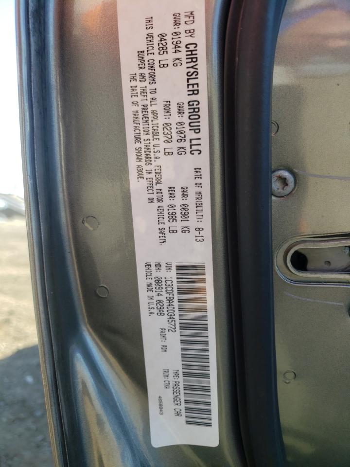 Photo 10 from auction – 2013 DODGE DART SXT with VIN 1C3CDFBA4DD345772
