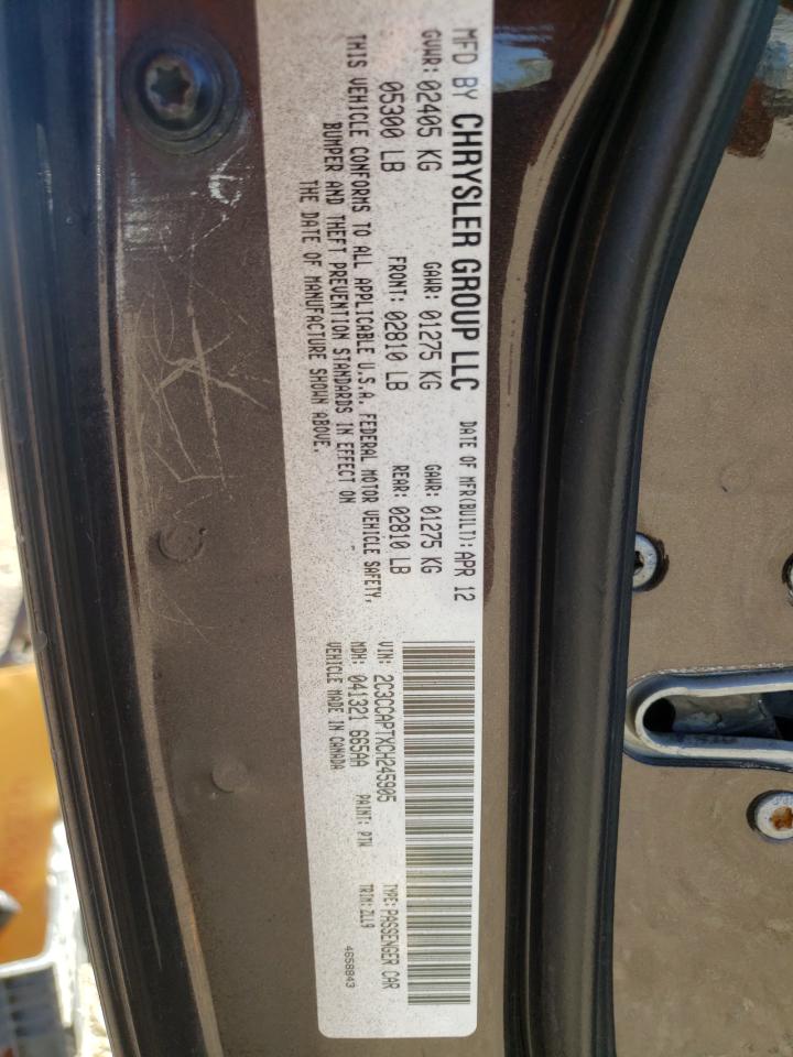 Photo 10 from auction – 2012 CHRYSLER 300C LUXUR with VIN 2C3CCAPTXCH245905