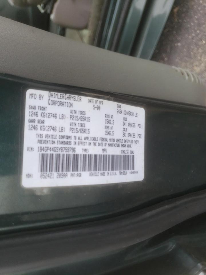 Photo 10 from auction – 2000 DODGE GRAND CARA with VIN 1B4GP44G5YB759796