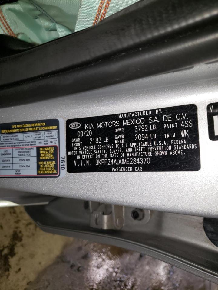Photo 10 from auction – 2021 KIA FORTE FE with VIN 3KPF24AD0ME284370