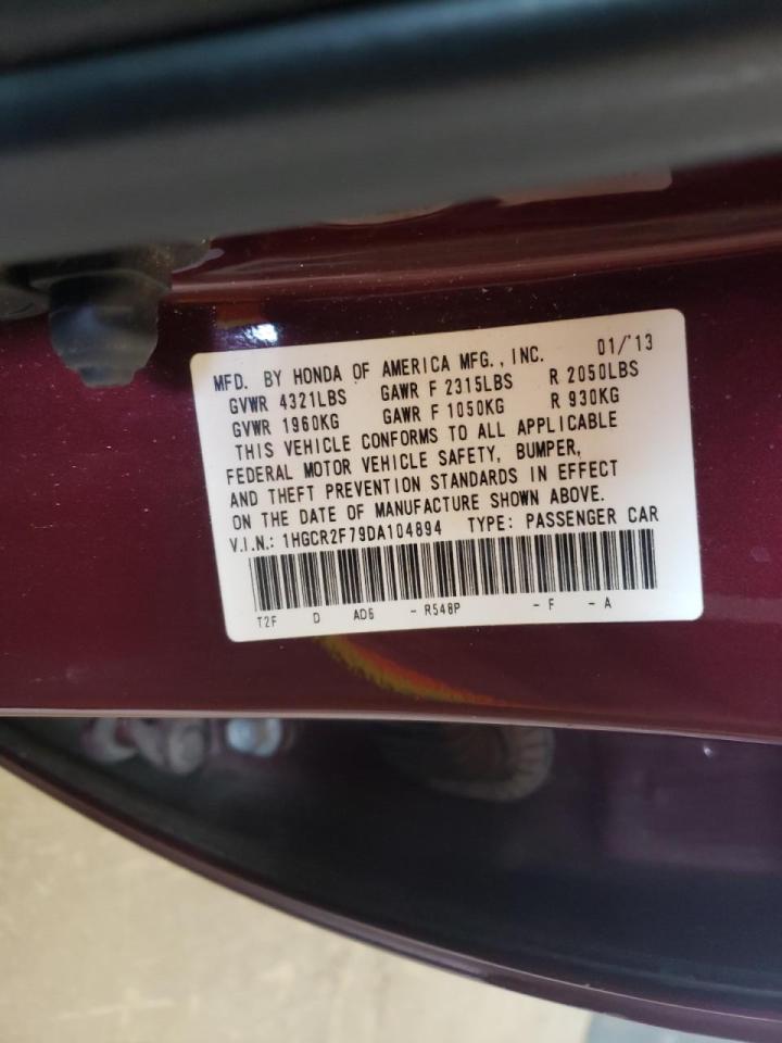 Photo 10 from auction – 2013 HONDA ACCORD EX with VIN 1HGCR2F79DA104894