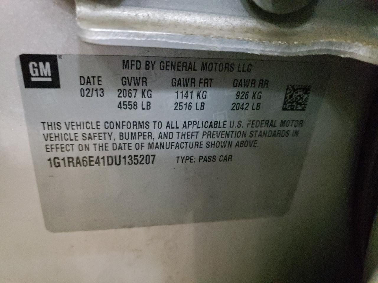 صورة رقم 10 من المزاد - 2013 CHEVROLET VOLT مع VIN 1G1RA6E41DU135207