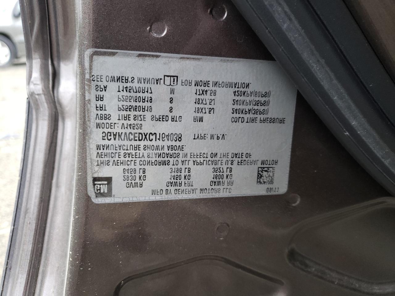 Photo 10 from auction – 2012 BUICK ENCLAVE with VIN 5GAKVCEDXCJ164038
