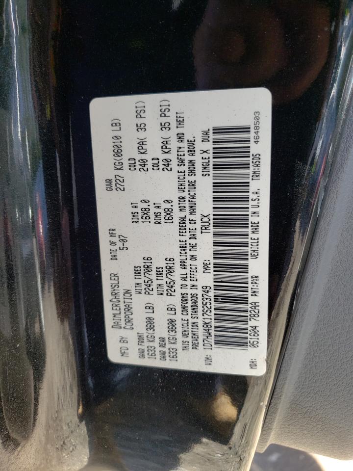 Photo 10 from auction – 2007 DODGE DAKOTA QUA with VIN 1D7HW48K17S253749