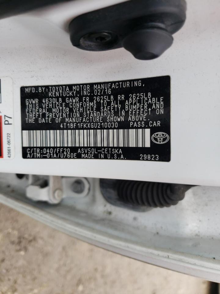Photo 20 from auction – 2016 TOYOTA CAMRY LE with VIN 4T1BF1FKXGU210030
