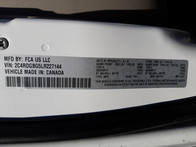 Photo 10 from auction – 2020 DODGE GRAND CARA with VIN 2C4RDGBG5LR227144