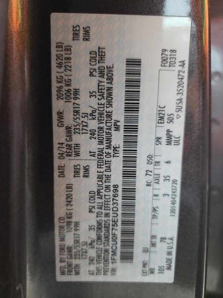 Photo 10 from auction – 2014 FORD ESCAPE S with VIN 1FMCU0F75EUD37698