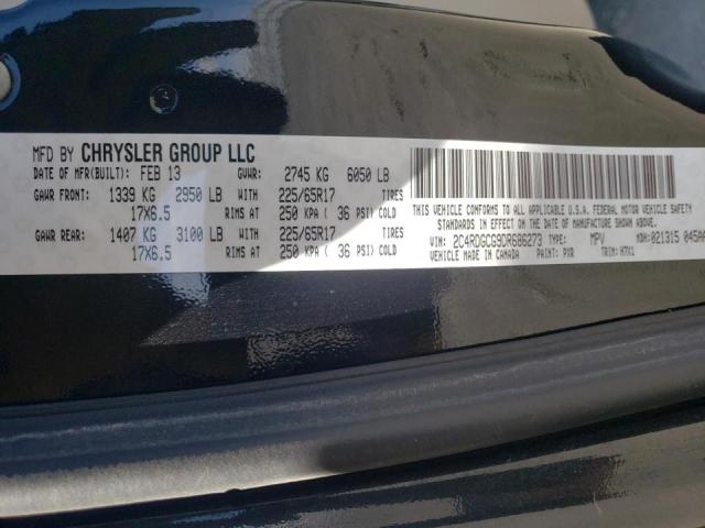 Photo 10 from auction – 2013 DODGE GRAND CARA with VIN 2C4RDGCG9DR686273