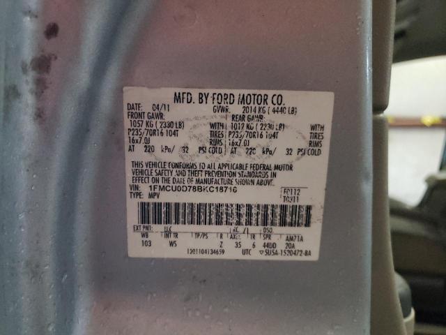 Photo 10 from auction – 2012 FORD ESCAPE with VIN 1FMCU0D78BKC18716