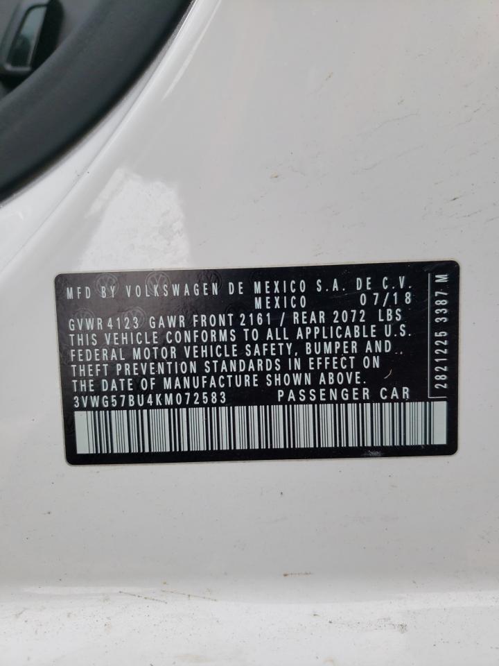 Photo 10 from auction – 2019 VOLKSWAGEN JETTA with VIN 3VWG57BU4KM072583