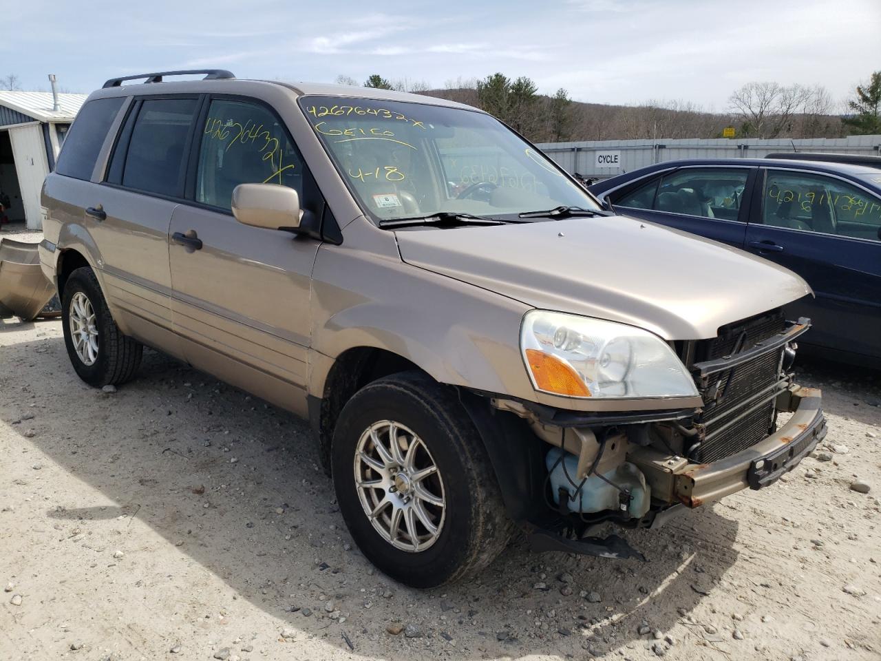 HONDA PILOT EXL 2004 with VIN 2HKYF18664H582355 - Photo from auction