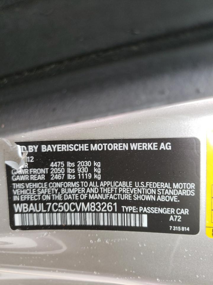 Photo 10 from auction – 2012 BMW 128 I with VIN WBAUL7C50CVM83261