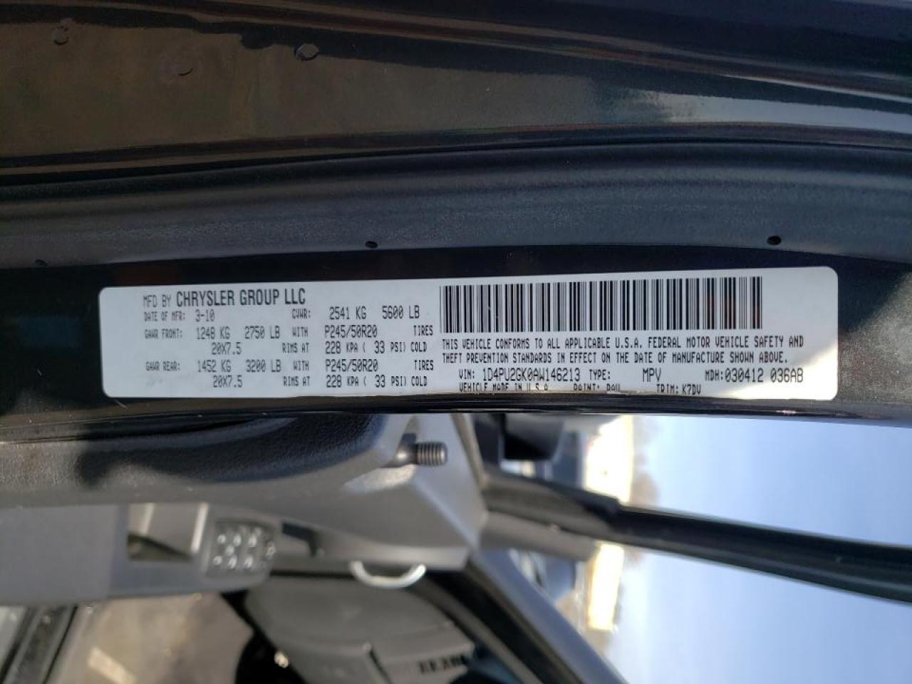 Photo 10 from auction – 2010 DODGE NITRO SE with VIN 1D4PU2GK0AW146213
