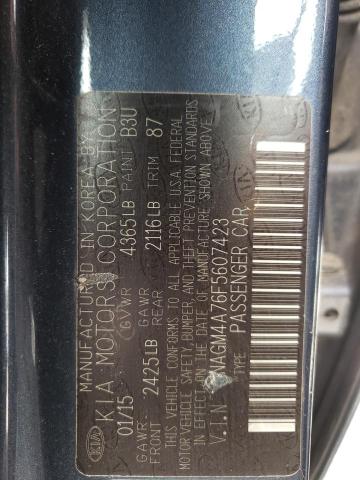 Photo 10 from auction – 2015 KIA OPTIMA LX with VIN KNAGM4A76F5607423