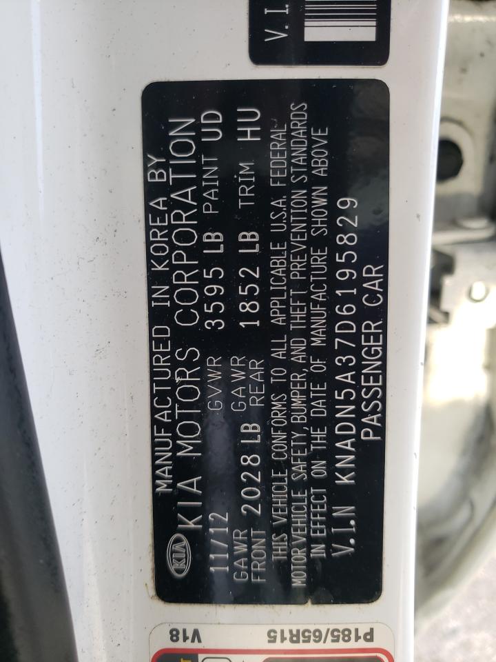 Photo 10 from auction – 2013 KIA RIO EX with VIN KNADN5A37D6195829