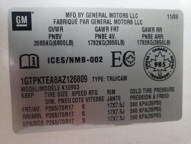 Photo 10 from auction – 2010 GMC SIERRA K15 with VIN 1GTPKTEA8AZ126809