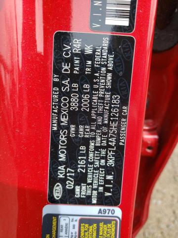 Photo 10 from auction – 2017 KIA FORTE LX with VIN 3KPFL4A75HE126183