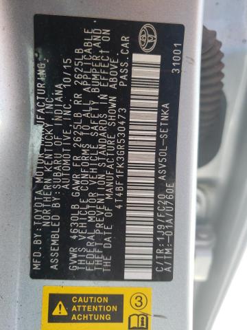 Photo 10 from auction – 2016 TOYOTA CAMRY with VIN 4T4BF1FK3GR530473