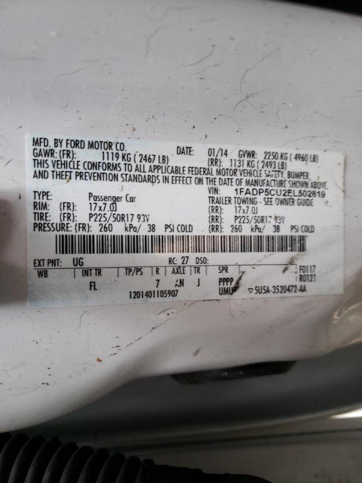 Photo 10 from auction – 2014 FORD C-MAX PREM with VIN 1FADP5CU2EL502819