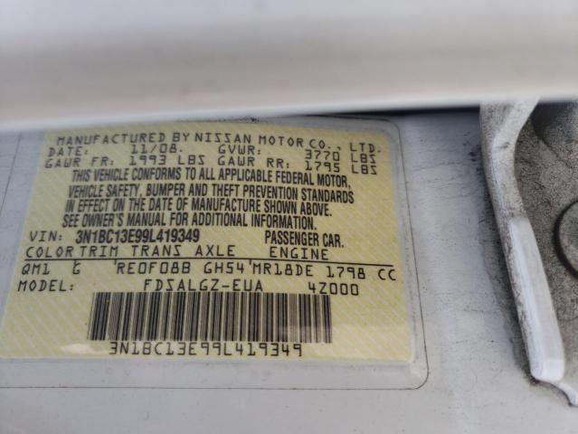 Photo 10 from auction – 2009 NISSAN VERSA S with VIN 3N1BC13E99L419349