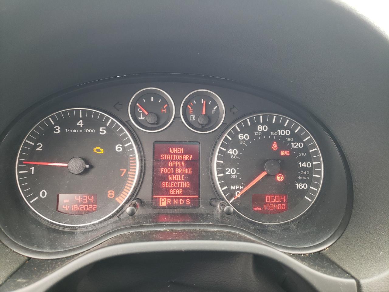 Photo 8 from auction – 2007 AUDI A3 2.0 PRE with VIN WAUNF78P47A158583