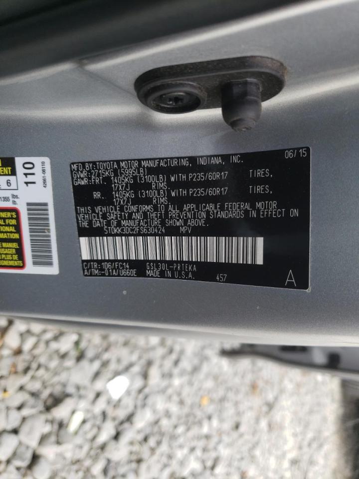 Photo 10 from auction – 2015 TOYOTA SIENNA LE with VIN 5TDKK3DC2FS630424