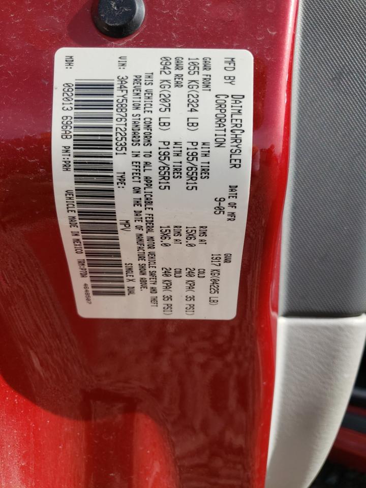 Photo 10 from auction – 2006 CHRYSLER PT CRUISER with VIN 3A4FY58B76T225351