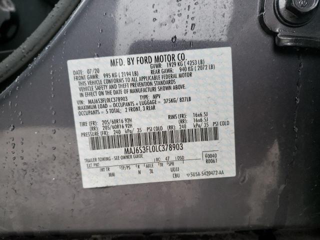 Photo 10 from auction – 2020 FORD ECOSPORT S with VIN MAJ6S3FL0LC378903