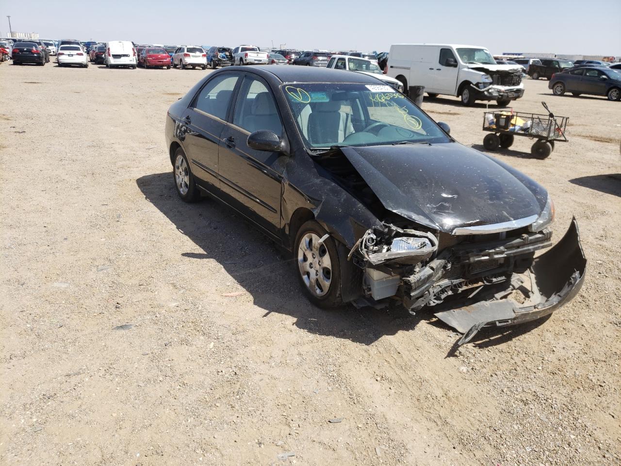 KIA SPECTRA EX 2009 with VIN KNAFE222695663592 - Photo from auction
