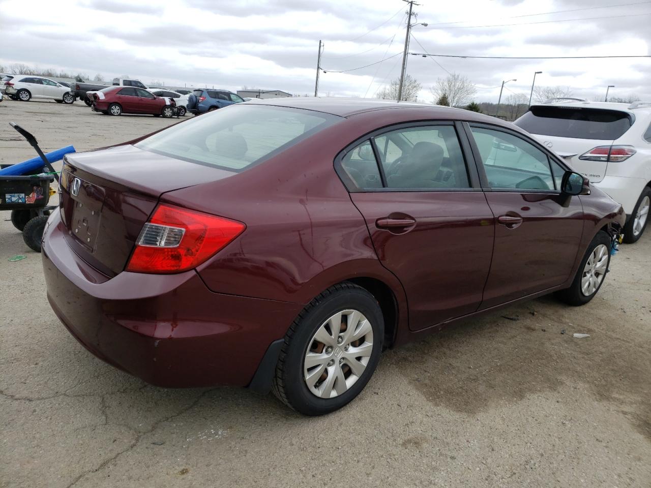Photo 4 from auction – 2012 HONDA CIVIC LX with VIN 19XFB2F51CE095599