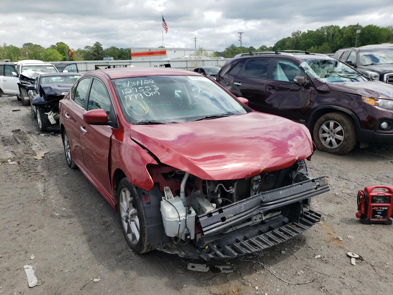 NISSAN SENTRA S 2013 with VIN 3N1AB7AP4DL606285 - Photo from auction