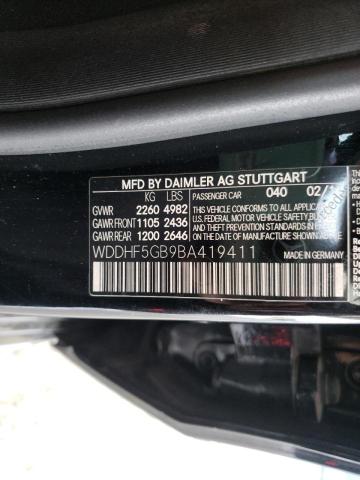 Photo 10 from auction – 2011 MERCEDES-BENZ E 350 with VIN WDDHF5GB9BA419411