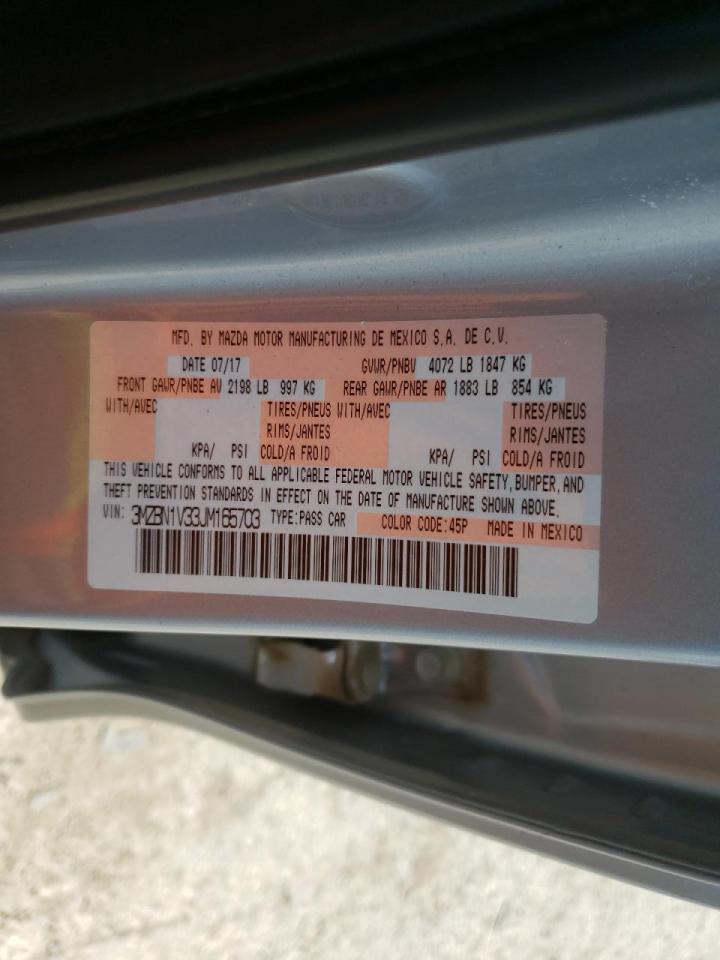 Photo 10 from auction – 2018 MAZDA 3 TOURING with VIN 3MZBN1V33JM165703