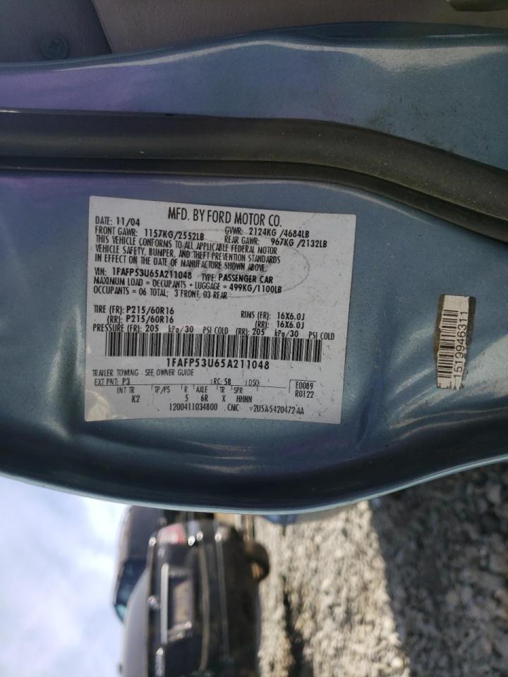 Photo 10 from auction – 2005 FORD TAURUS SE with VIN 1FAFP53U65A211048