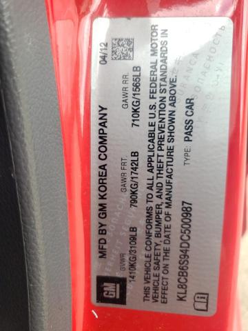 Photo 10 from auction – 2013 CHEVROLET SPARK LS with VIN KL8CB6S94DC500987