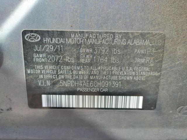Photo 10 from auction – 2012 HYUNDAI ELANTRA GL with VIN 5NPDH4AE6CH091391