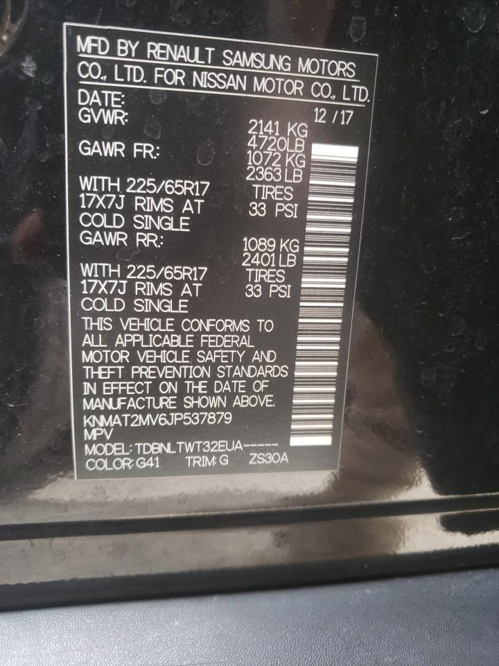 Photo 10 from auction – 2018 NISSAN ROGUE S with VIN KNMAT2MV6JP537879