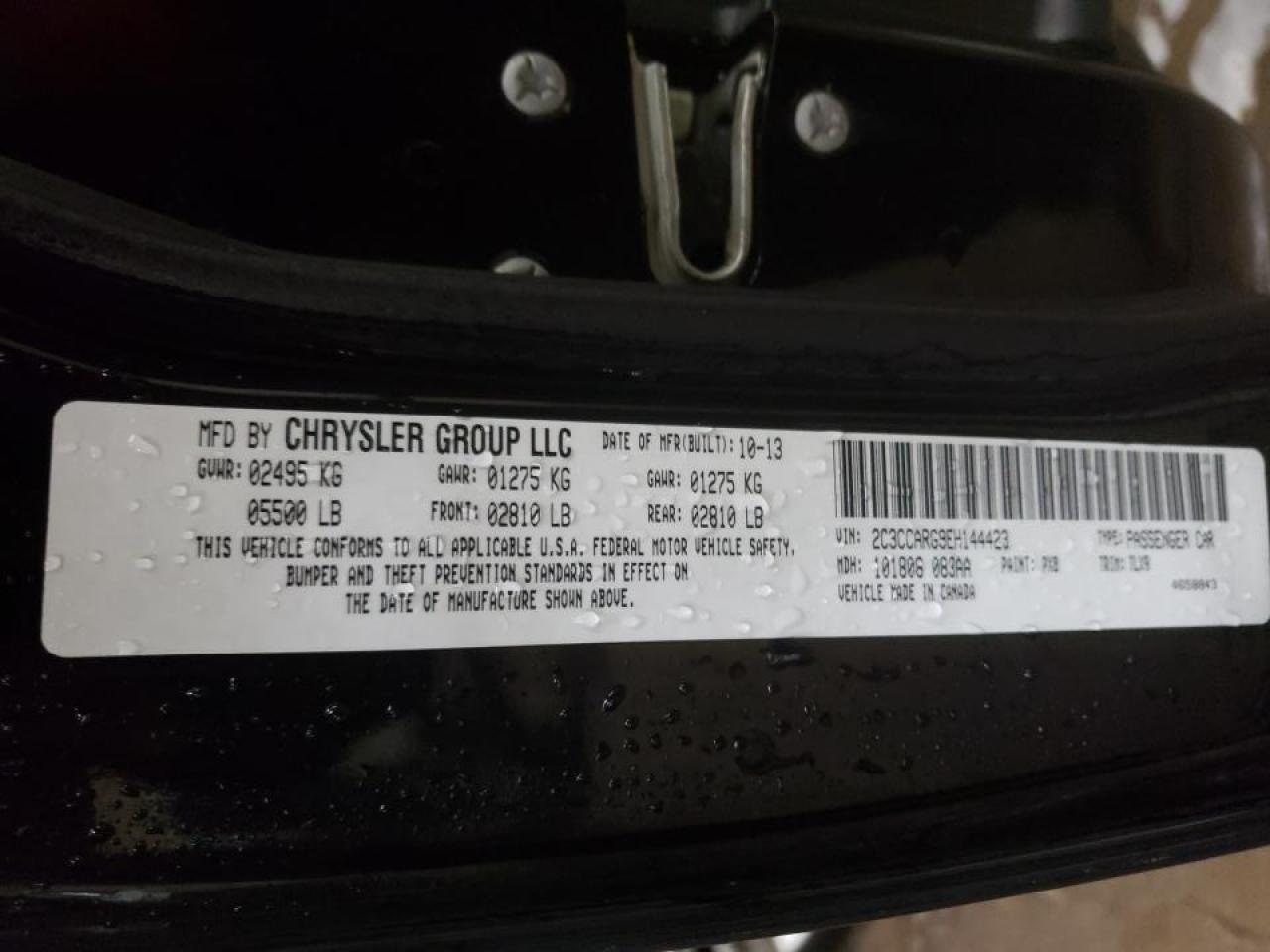Photo 10 from auction – 2014 CHRYSLER 300 with VIN 2C3CCARG9EH144423