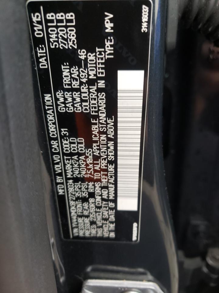 Photo 10 from auction – 2015 VOLVO XC60 T5 PR with VIN YV440MDK8F2728034