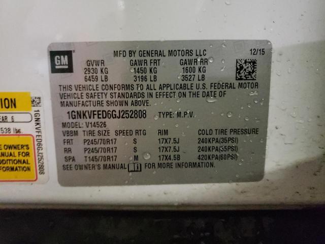 Photo 10 from auction – 2016 CHEVROLET TRAVERSE L with VIN 1GNKVFED6GJ252808