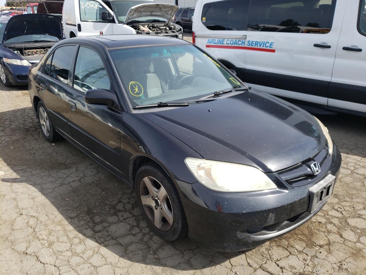 HONDA CIVIC EX 2004 with VIN 2HGES26714H567160 - Photo from auction