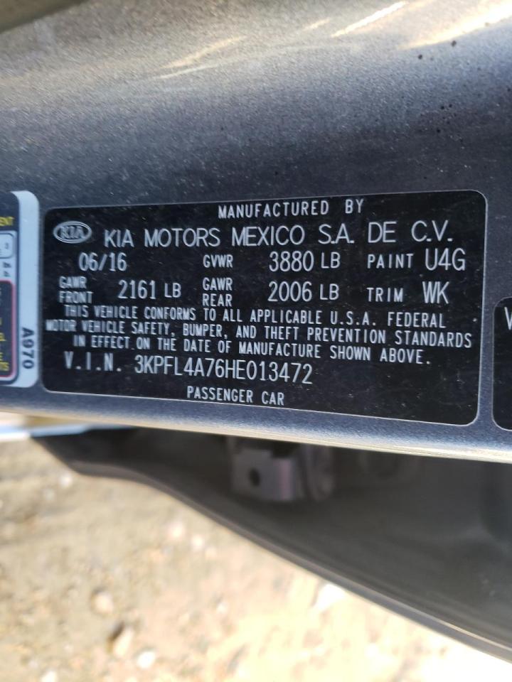 Photo 10 from auction – 2017 KIA FORTE LX with VIN 3KPFL4A76HE013472