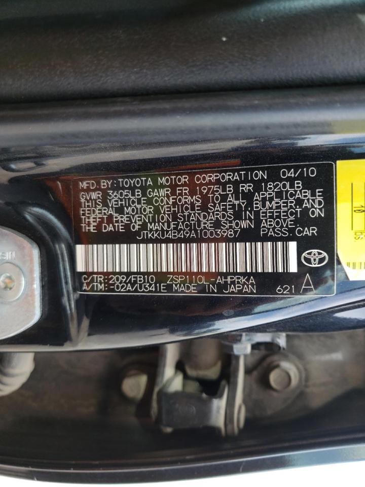 Photo 10 from auction – 2010 TOYOTA SCION XD with VIN JTKKU4B49A1003987