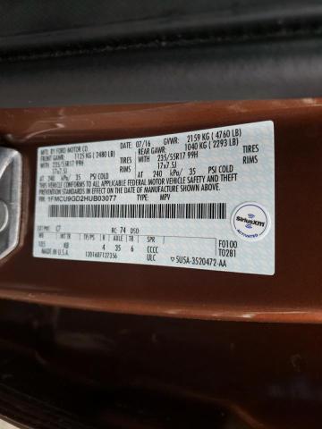 Photo 10 from auction – 2017 FORD ESCAPE SE with VIN 1FMCU9GD2HUB03077